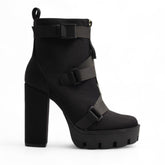 Europeon Union Women Black Chamois Half Boot #3435